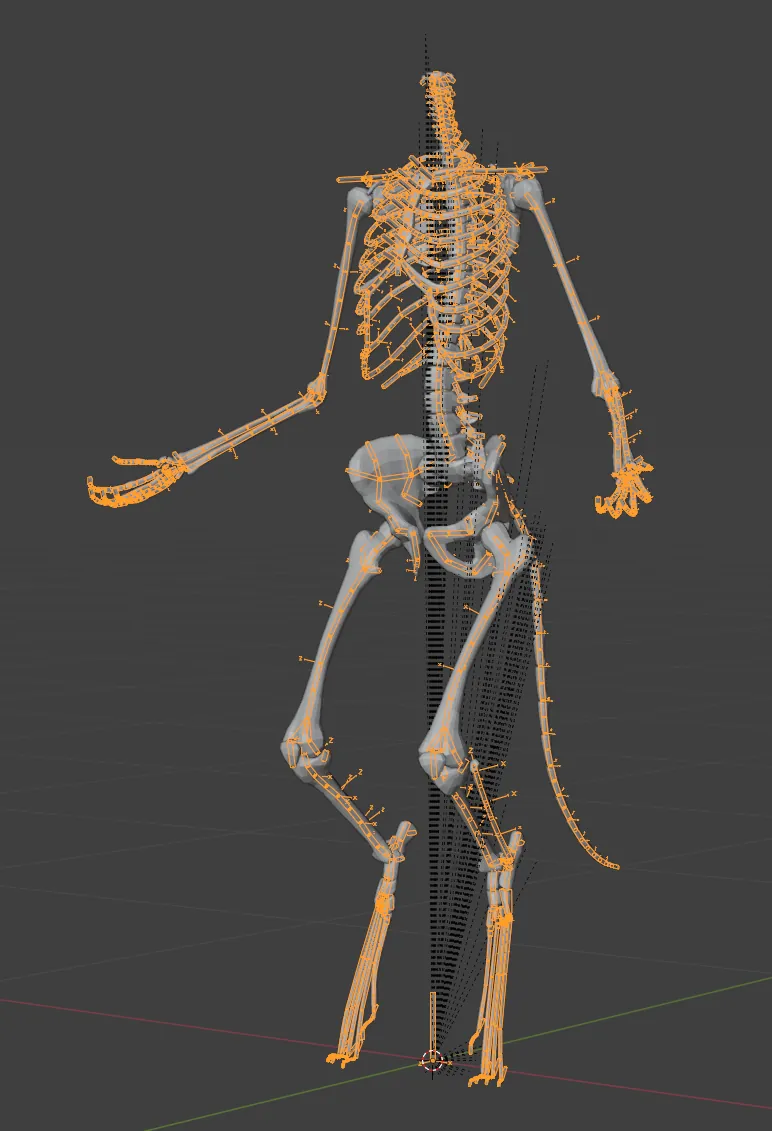 Front view of Harmony:|| bones
